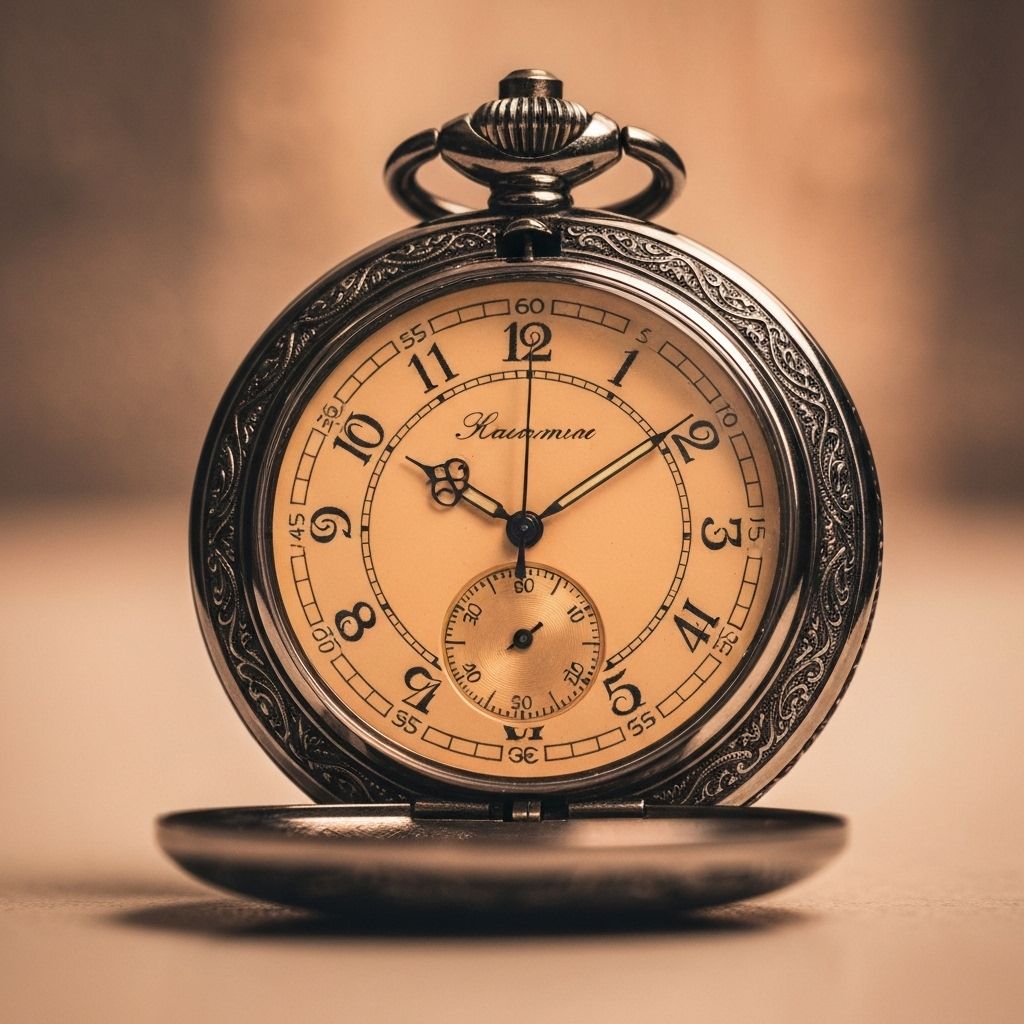 Vintage pocket watch showcasing intricate craftsmanship